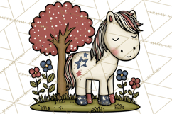 Patriotic Farm Animals Clipart, Whimsical Red White Blue Product Image 5