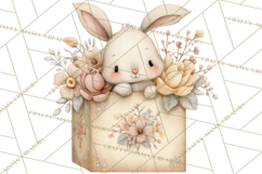 Vintage Easter Bunny Clipart PNG, Easter Bunny Printable Product Image 2