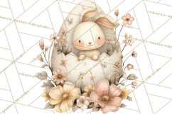 Vintage Easter Bunny Clipart PNG, Easter Bunny Printable Product Image 3