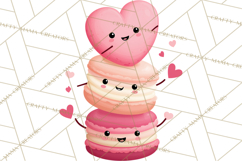 Valentine Kawaii Candies, Heart Sweets Clipart, Cute Candy Product Image 3