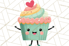 Valentine Kawaii Candies, Heart Sweets Clipart, Cute Candy Product Image 4