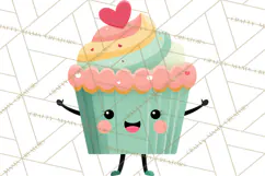 Valentine Kawaii Candies, Heart Sweets Clipart, Cute Candy Product Image 4
