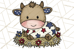 Patriotic Farm Animals Clipart, Whimsical Red White Blue Product Image 5