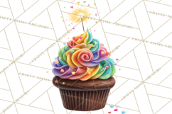 Birthday Cupcakes PNG, Colorful Cupcake Clipart, Sprinkles Product Image 5