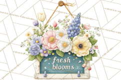 Spring Farmer’s Market Minis Clipart, Rustic Spring Png Product Image 5