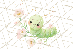 Spring Insects Clipart PNG, Cute Baby Bugs Watercolor Png Product Image 5
