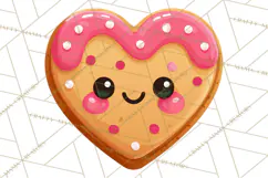 Valentine Kawaii Candies, Heart Sweets Clipart, Cute Candy Product Image 5