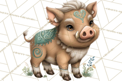 Celtic Enchanted Forest Animals Clipart, Woodland Creatures Product Image 5