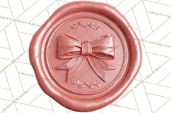 Easter Wax Seal Clipart, Bunny Chick Egg Floral Heart PNG Product Image 5