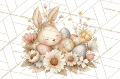 Vintage Easter Bunny Clipart PNG, Easter Bunny Printable Product Image 5