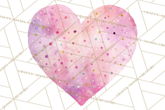 Watercolor Love Accents Clipart, Hearts, Envelopes Png Product Image 5