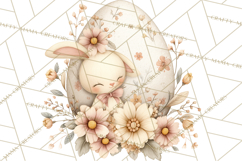 Vintage Easter Bunny Clipart PNG, Easter Bunny Printable Product Image 2