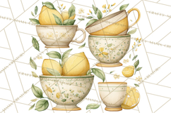 Farmhouse Lemon Kitchen Clipart, Lemon Kitchen Appliances Product Image 2