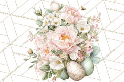 Easter Floral Clipart, Watercolor Spring Flowers Png Product Image 2