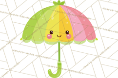 Anthropomorphic Spring Objects Clipart, Cute Kawaii Plants Product Image 3