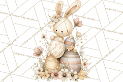 Vintage Easter Bunny Clipart PNG, Easter Bunny Printable Product Image 3