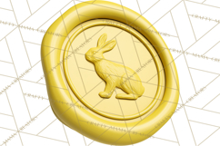 Easter Wax Seal Clipart, Bunny Chick Egg Floral Heart PNG Product Image 3