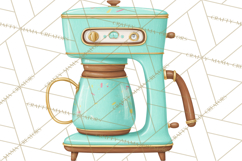 Mid Century Modern Kitchen Clipart, Retro Modern Kitchen Png Product Image 3