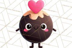 Valentine Kawaii Candies, Heart Sweets Clipart, Cute Candy Product Image 3