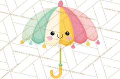 Anthropomorphic Spring Objects Clipart, Cute Kawaii Plants Product Image 4