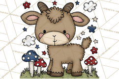 Patriotic Farm Animals Clipart, Whimsical Red White Blue Product Image 4