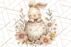 Vintage Easter Bunny Clipart PNG, Easter Bunny Printable Product Image 4
