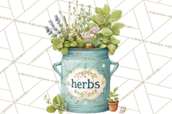 Spring Farmer’s Market Minis Clipart, Rustic Spring Png Product Image 5