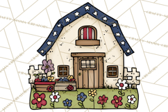 Patriotic Farm Animals Clipart, Whimsical Red White Blue Product Image 5