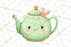 Anthropomorphic Spring Objects Clipart, Cute Kawaii Plants Product Image 5