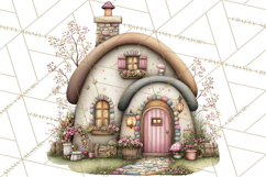 Enchanted Fairy Cottages Clipart PNG, Pastel Woodland Product Image 5
