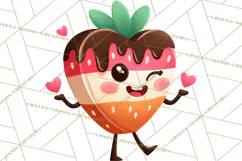 Valentine Kawaii Candies, Heart Sweets Clipart, Cute Candy Product Image 5