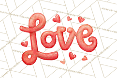 Watercolor Love Accents Clipart, Hearts, Envelopes Png Product Image 5