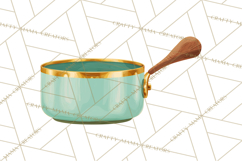 Mid Century Modern Kitchen Clipart, Retro Modern Kitchen Png Product Image 5