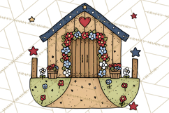 Patriotic Farm Animals Clipart, Whimsical Red White Blue Product Image 2