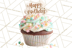 Birthday Cupcakes PNG, Colorful Cupcake Clipart, Sprinkles Product Image 2