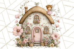 Enchanted Fairy Cottages Clipart PNG, Pastel Woodland Product Image 2