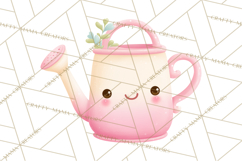 Anthropomorphic Spring Objects Clipart, Cute Kawaii Plants Product Image 3