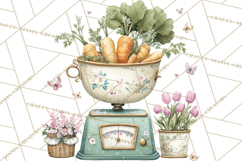 Spring Farmer’s Market Minis Clipart, Rustic Spring Png Product Image 3