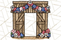 Patriotic Farm Animals Clipart, Whimsical Red White Blue Product Image 3