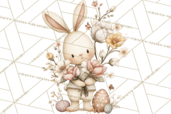 Vintage Easter Bunny Clipart PNG, Easter Bunny Printable Product Image 3