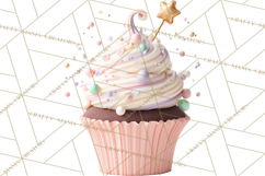 Birthday Cupcakes PNG, Colorful Cupcake Clipart, Sprinkles Product Image 4