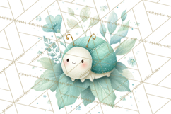 Spring Insects Clipart PNG, Cute Baby Bugs Watercolor Png Product Image 5