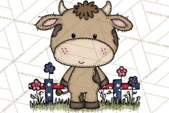 Patriotic Farm Animals Clipart, Whimsical Red White Blue Product Image 2