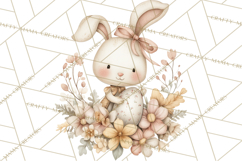 Vintage Easter Bunny Clipart PNG, Easter Bunny Printable Product Image 2