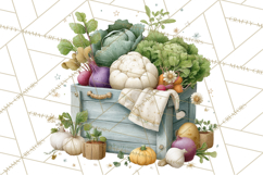 Spring Farmer’s Market Minis Clipart, Rustic Spring Png Product Image 3