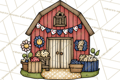 Patriotic Farm Animals Clipart, Whimsical Red White Blue Product Image 3