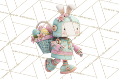 Easter Robot Clipart, Pastel Full-Body Robot Illustration Product Image 3