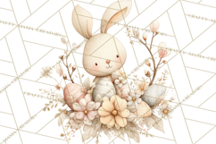 Vintage Easter Bunny Clipart PNG, Easter Bunny Printable Product Image 4