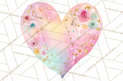 Watercolor Love Accents Clipart, Hearts, Envelopes Png Product Image 4
