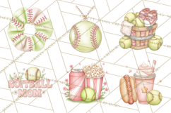 Whimsical Softball Mom Clipart PNG Game Day Mom Graphics Product Image 4